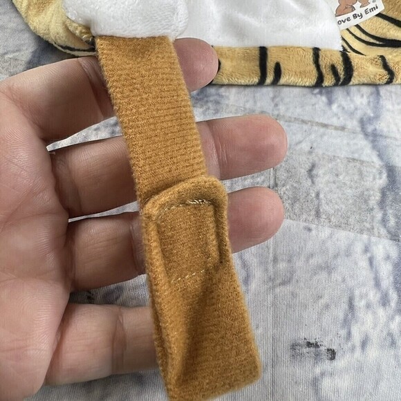 Musical Tiger Lovey Soft Square Orange Black 15 By 15, Detachable Music Device - Picture 12 of 14